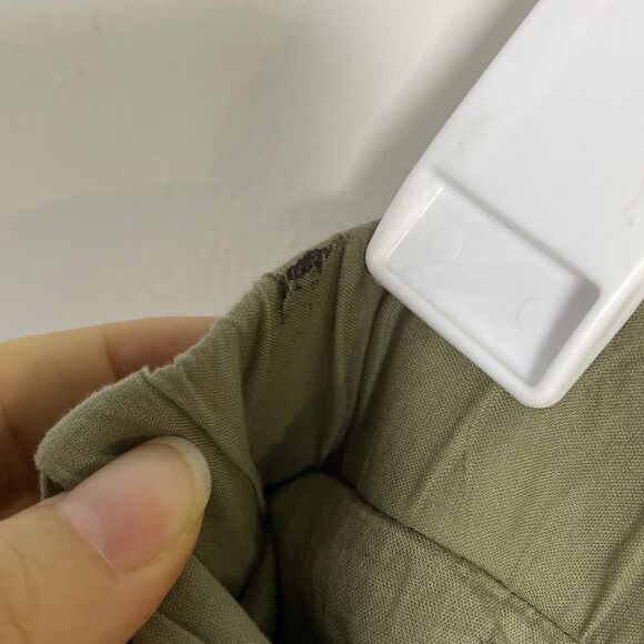 DKNY Womens Green Pleated Cotton Skirt With Side Pockets Size Small - Picture 10 of 11